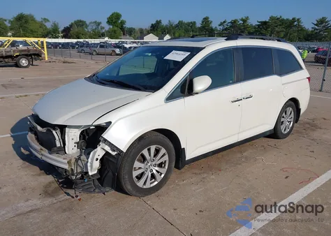 2014 Honda Odyssey Ex-L из США, поврежденный, VIN 5FNRL5H61EB047390